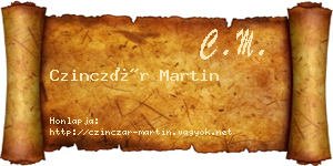 Czinczár Martin névjegykártya